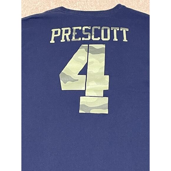 Dallas Cowboys Dak Prescott #4 Camo Number NFL T-Shirt Men’s Large - Picture 7 of 8